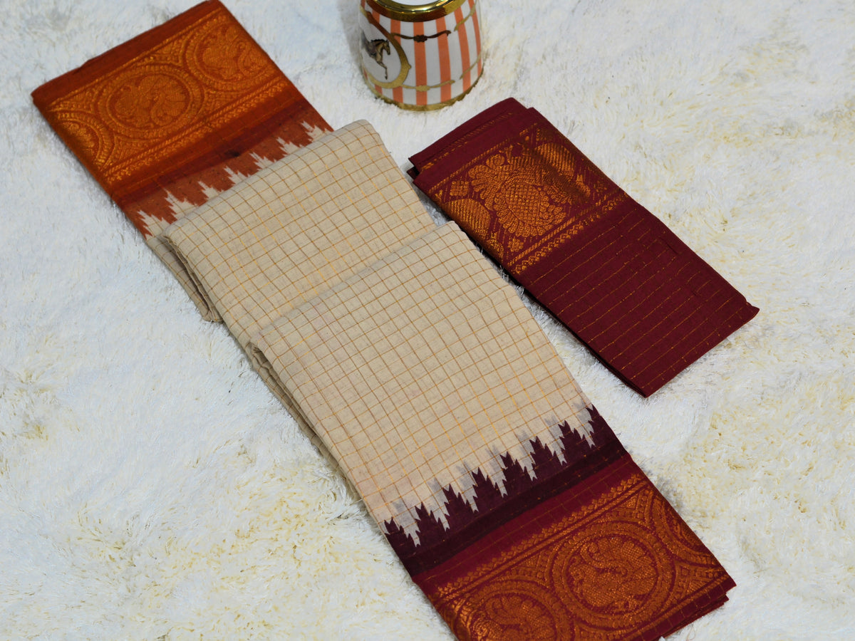 MADURAI SUNGUDI GANGA JAMUNA BORDER SAREE