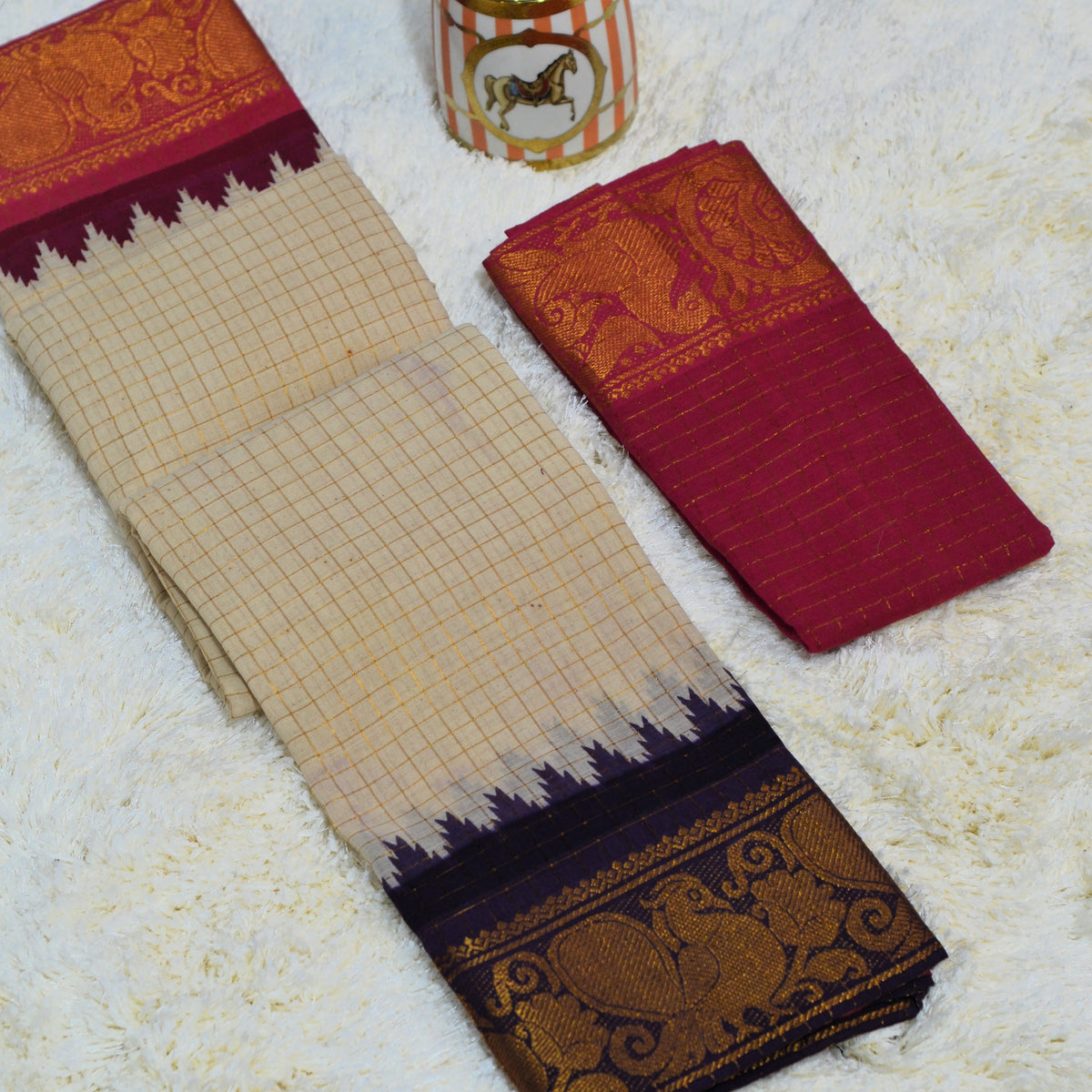 MADURAI SUNGUDI GANGA JAMUNA BORDER SAREE