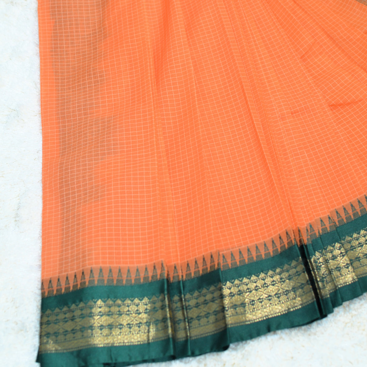 GADWAL COTTON WITH CHECKS SAREE