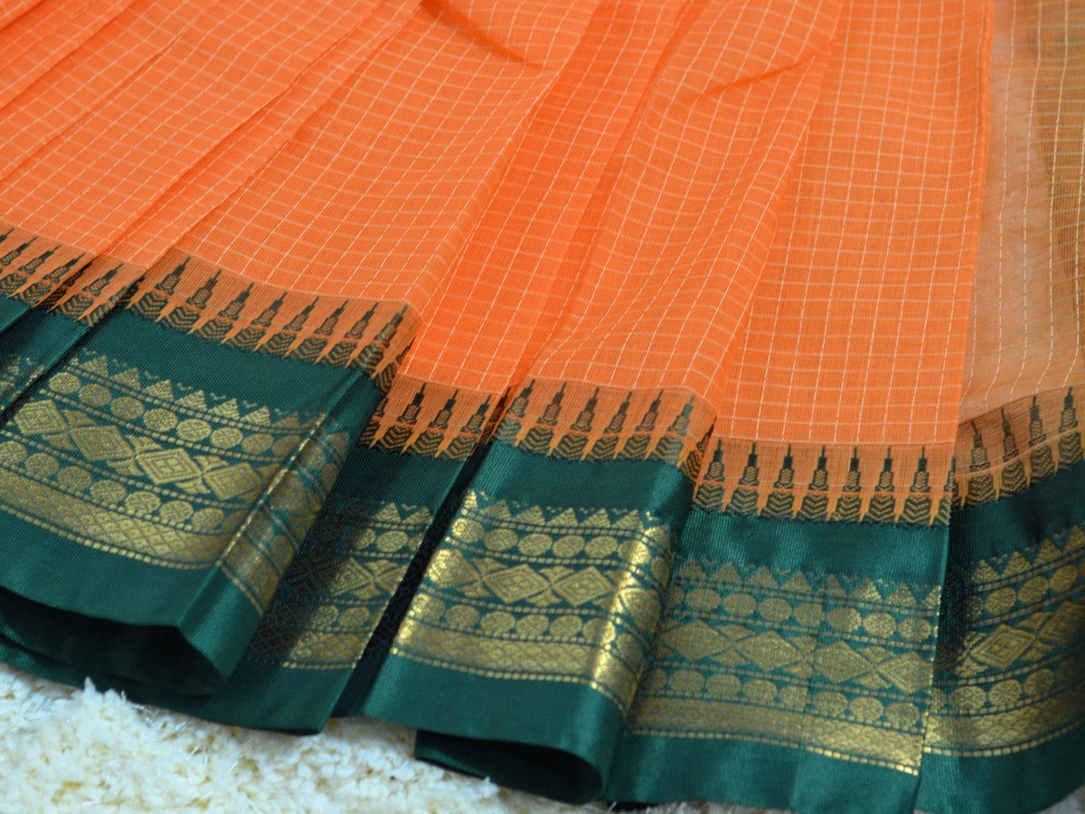 GADWAL COTTON WITH CHECKS SAREE