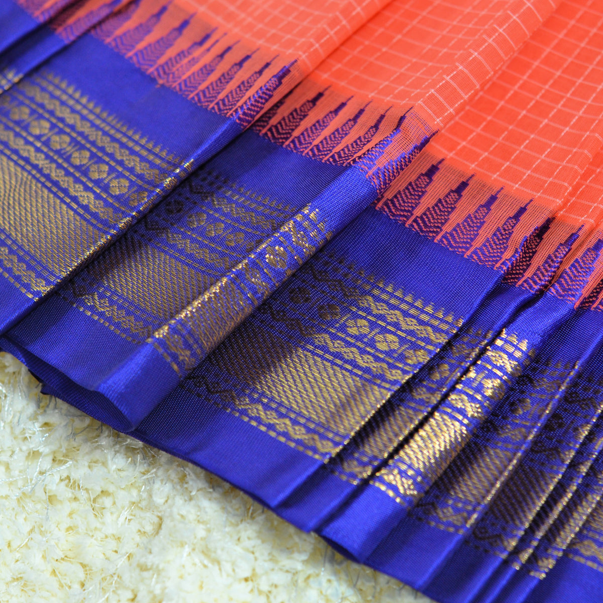 GADWAL COTTON WITH CHECKS SAREE