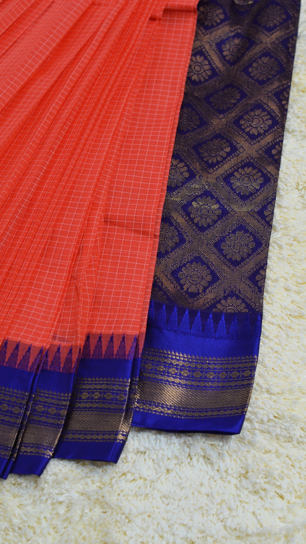 GADWAL COTTON WITH CHECKS SAREE