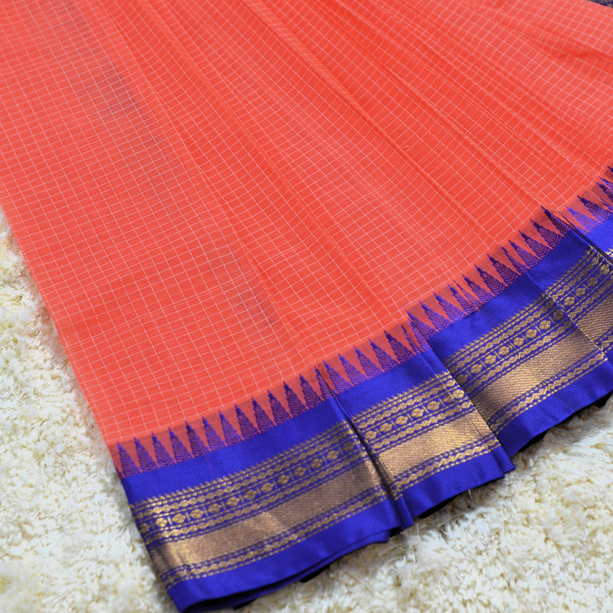 GADWAL COTTON WITH CHECKS SAREE