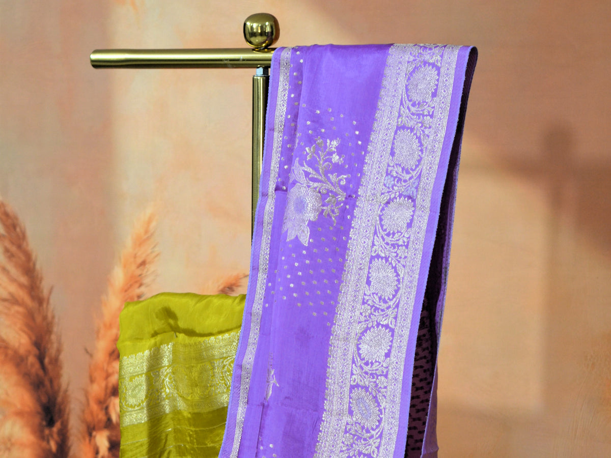 FANCY MUSHROOM SILK SAREE
