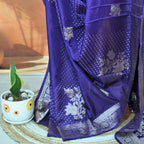 FANCY MUSHROOM SILK SAREE