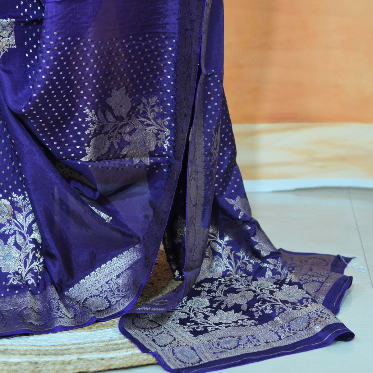 FANCY MUSHROOM SILK SAREE
