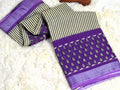 BAGRU BLOCK PRINT LINEN COTTON SAREE