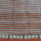 BAGRU BLOCK PRINT LINEN COTTON SAREE