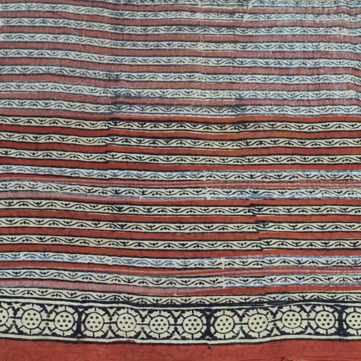 BAGRU BLOCK PRINT LINEN COTTON SAREE