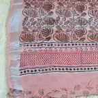 BAGRU BLOCK PRINT LINEN COTTON SAREE