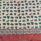 BAGRU HAND BLOCK MAHESHWARI SILK SAREE