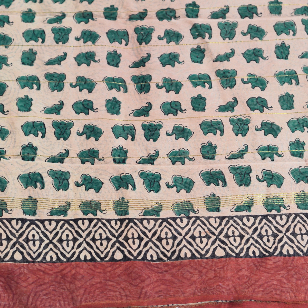 BAGRU HAND BLOCK MAHESHWARI SILK SAREE