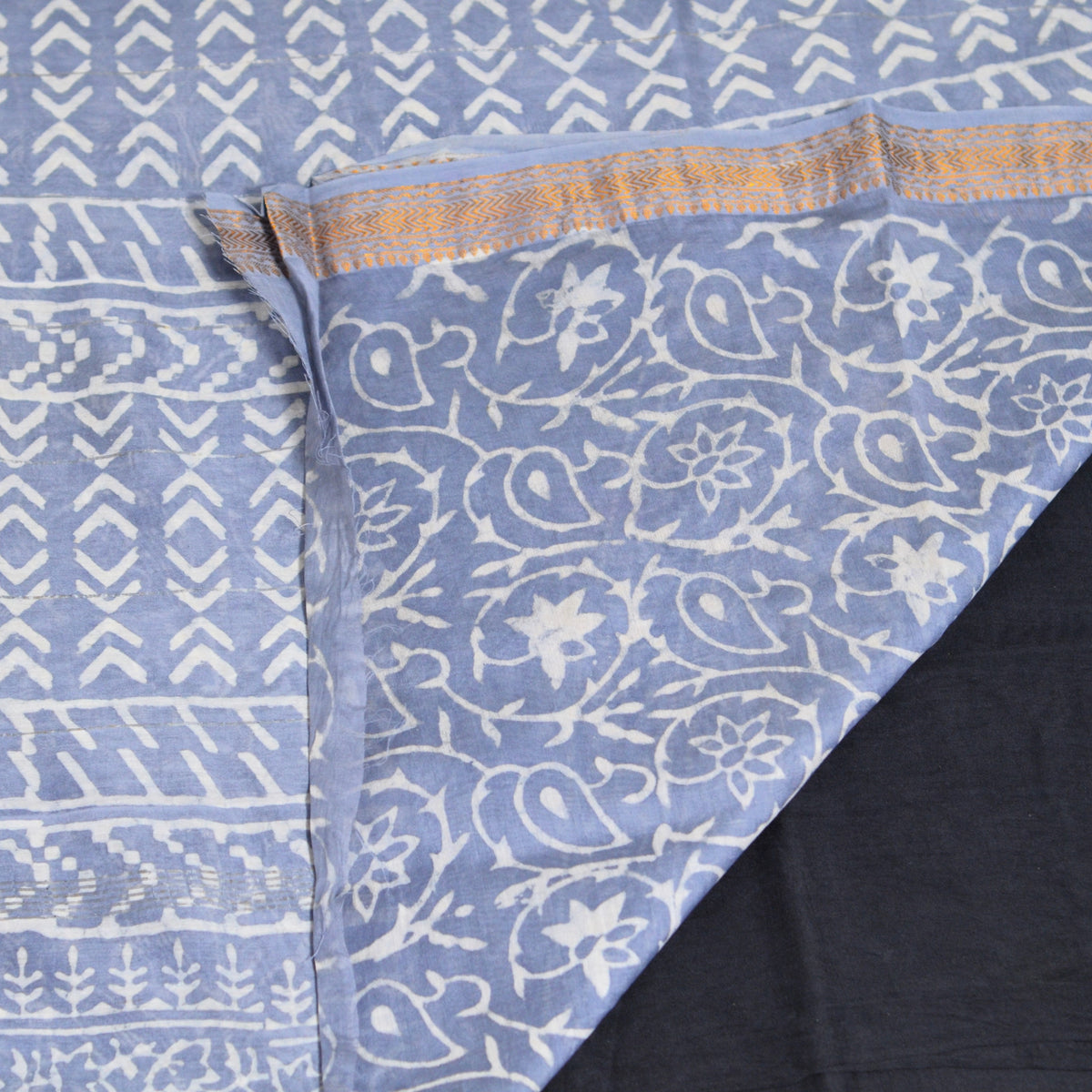 BAGRU HAND BLOCK MAHESHWARI SILK SAREE