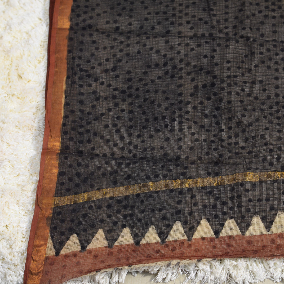 BAGRU HAND BLOCK PRINT KOTA DORIA SAREE