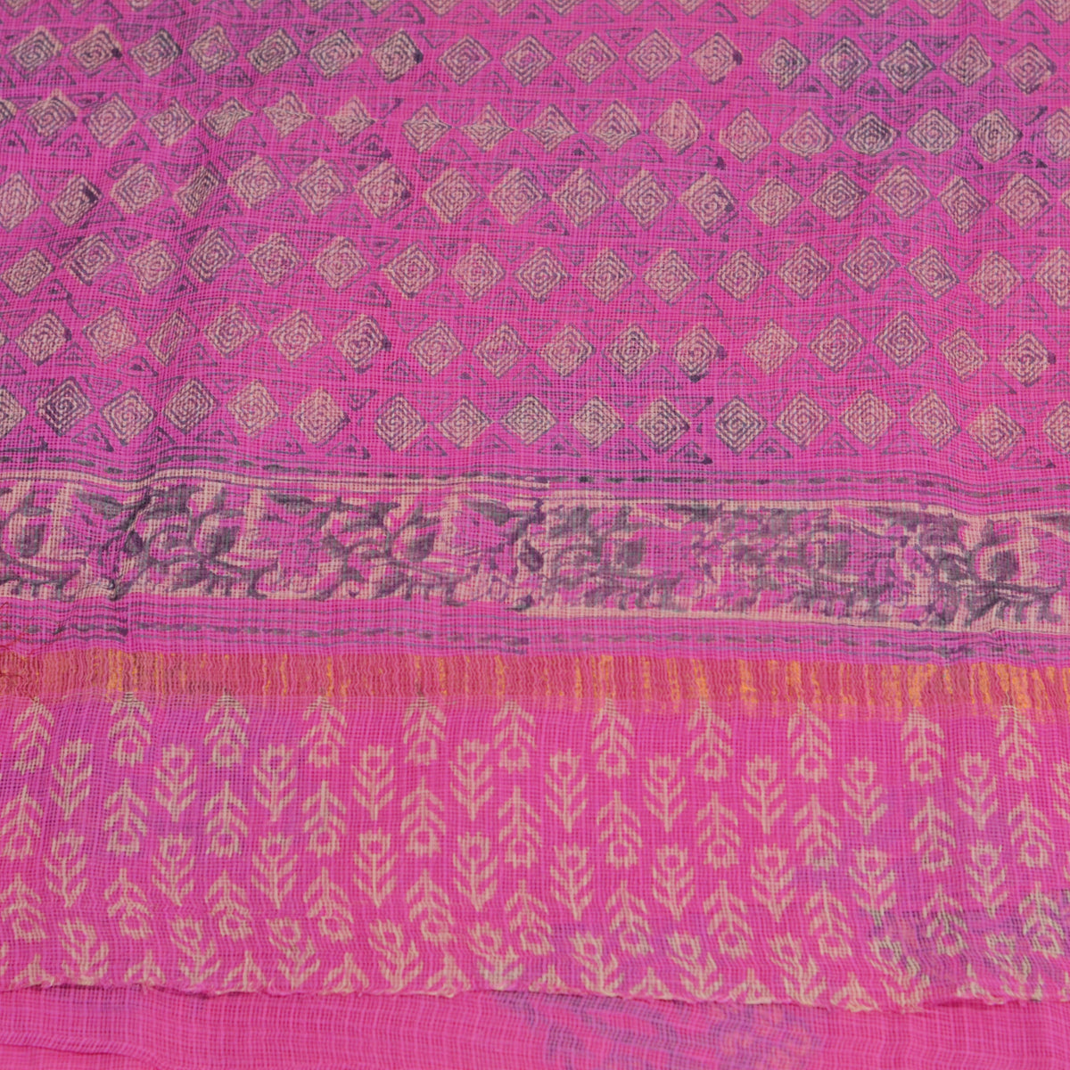 BAGRU HAND BLOCK PRINT KOTA DORIA SAREE