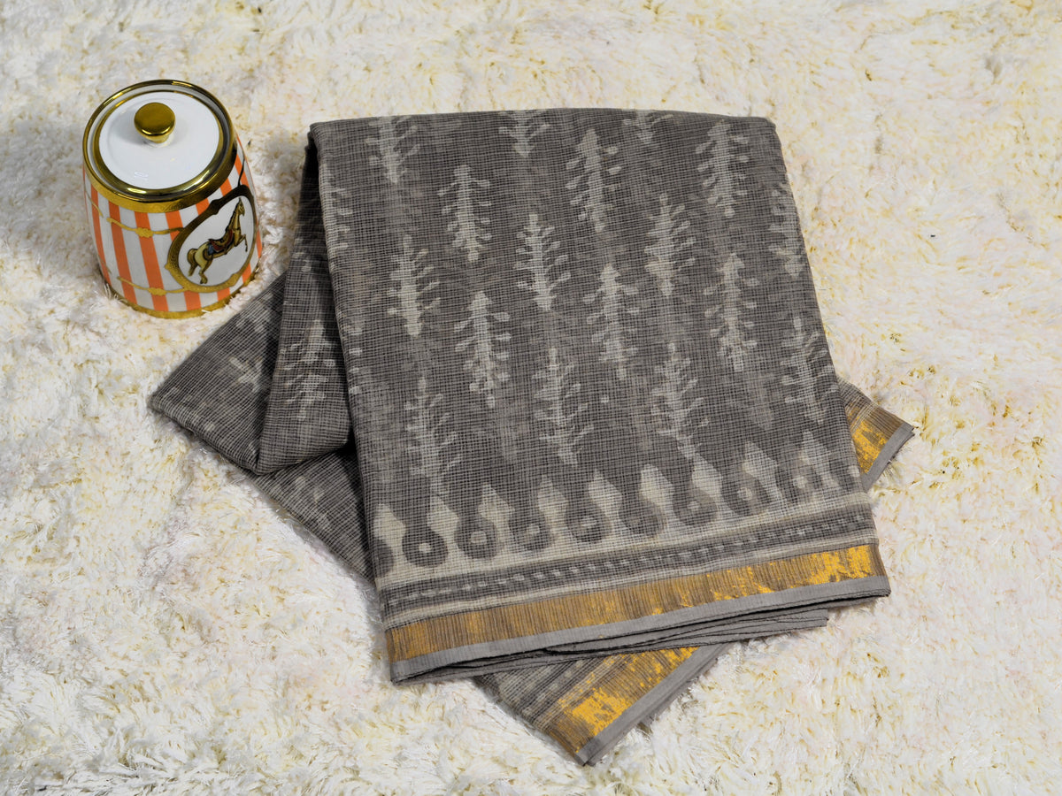 BAGRU HAND BLOCK PRINT KOTA DORIA SAREE