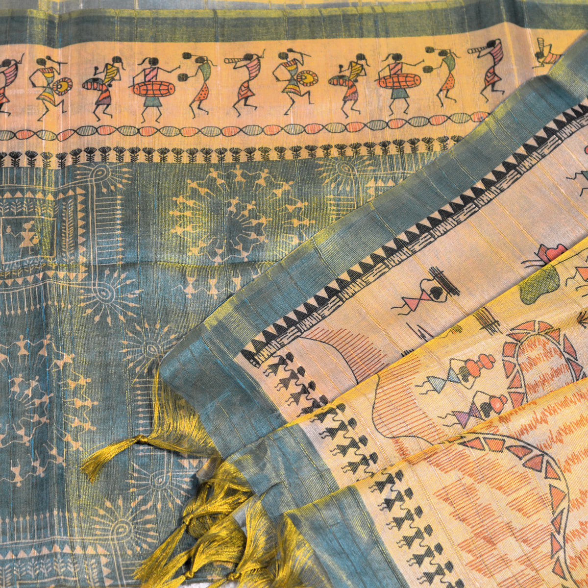 TISSUE TUSSAR SILK BLEND SAREE