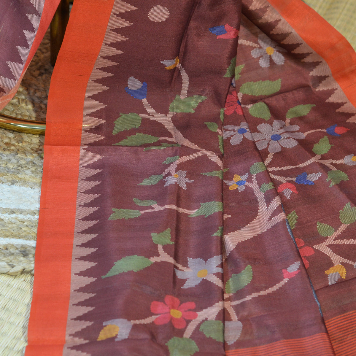 SILK BLEND TUSSAR JAMDANI SAREE