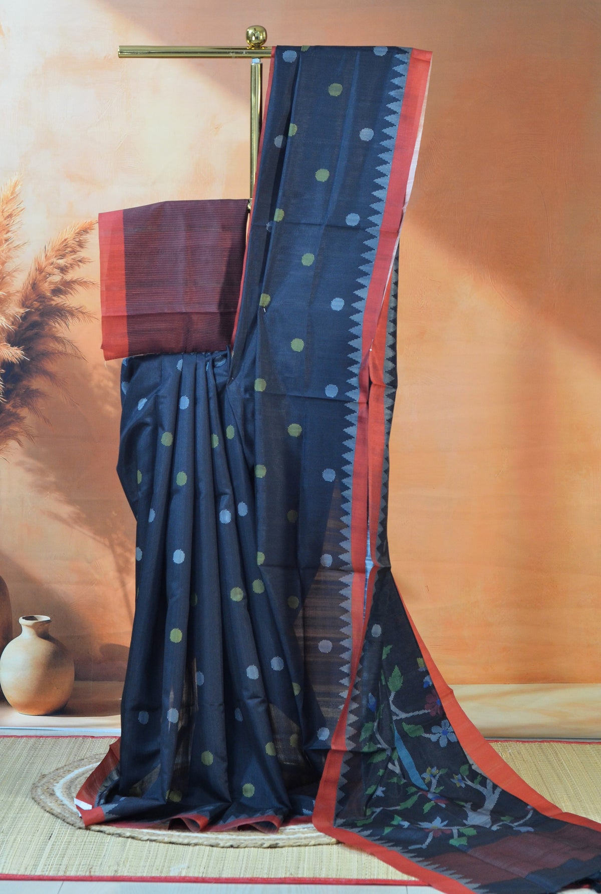 SILK BLEND TUSSAR JAMDANI SAREE
