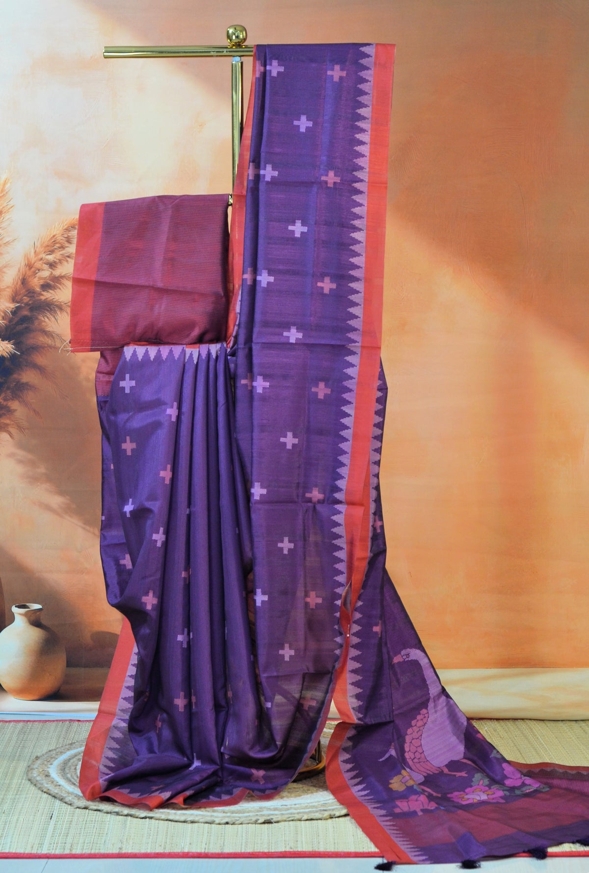 SILK BLEND TUSSAR JAMDANI SAREE