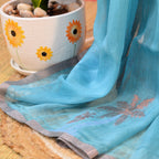 TISSUE SILK LINEN JAMDANI SAREE