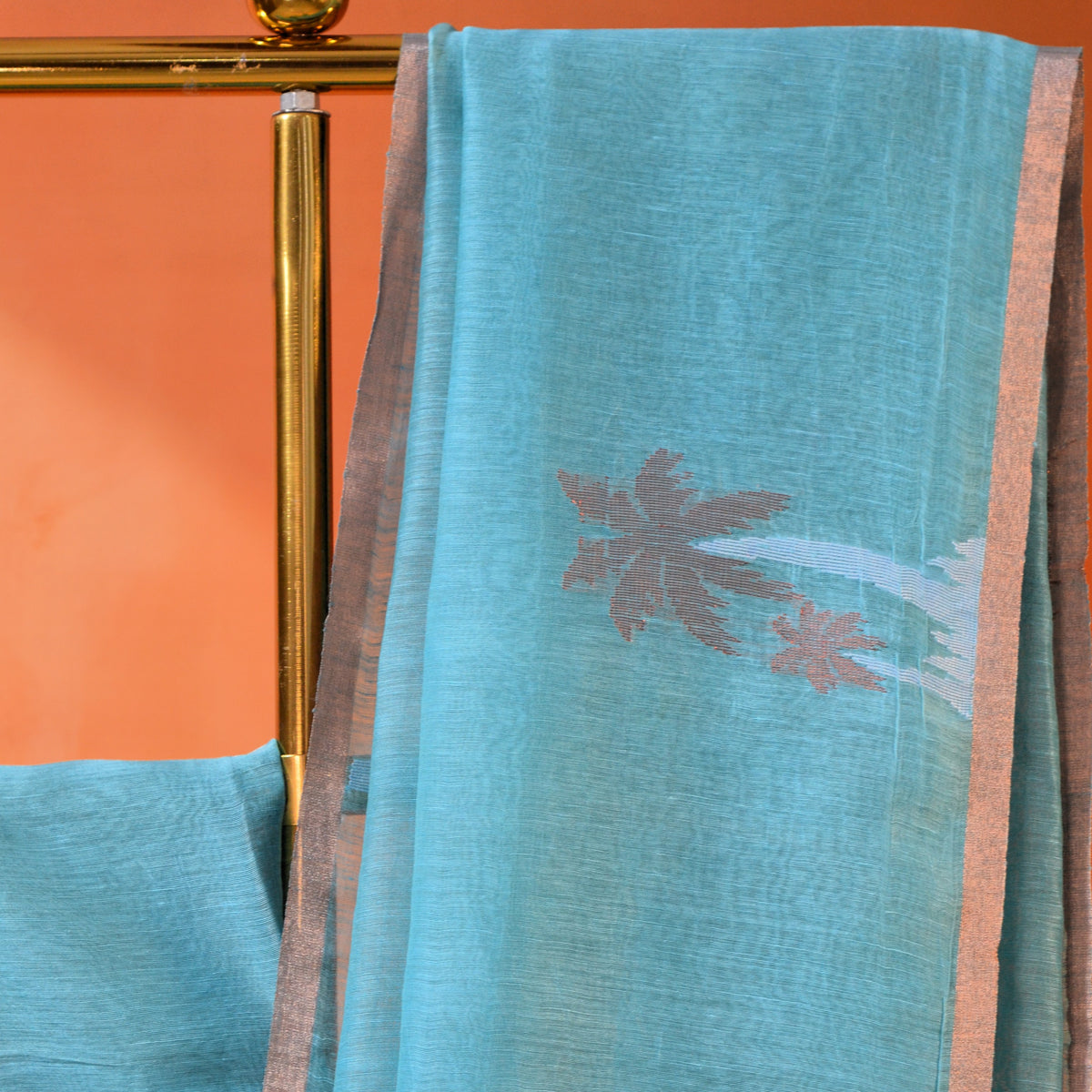 TISSUE SILK LINEN JAMDANI SAREE