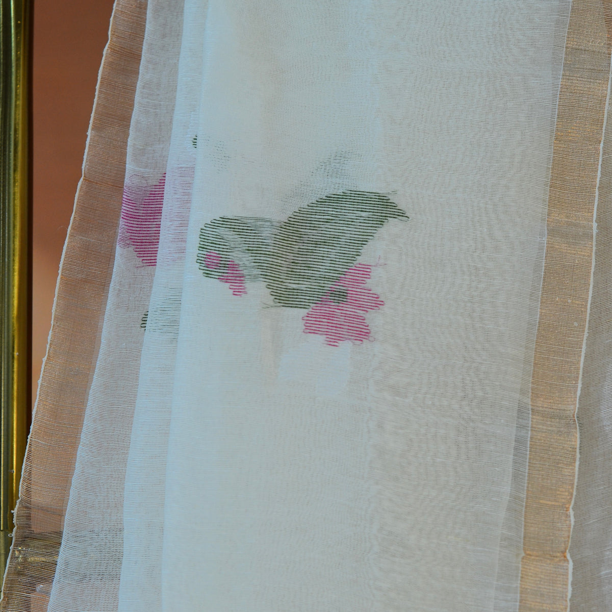 TISSUE SILK LINEN JAMDANI SAREE