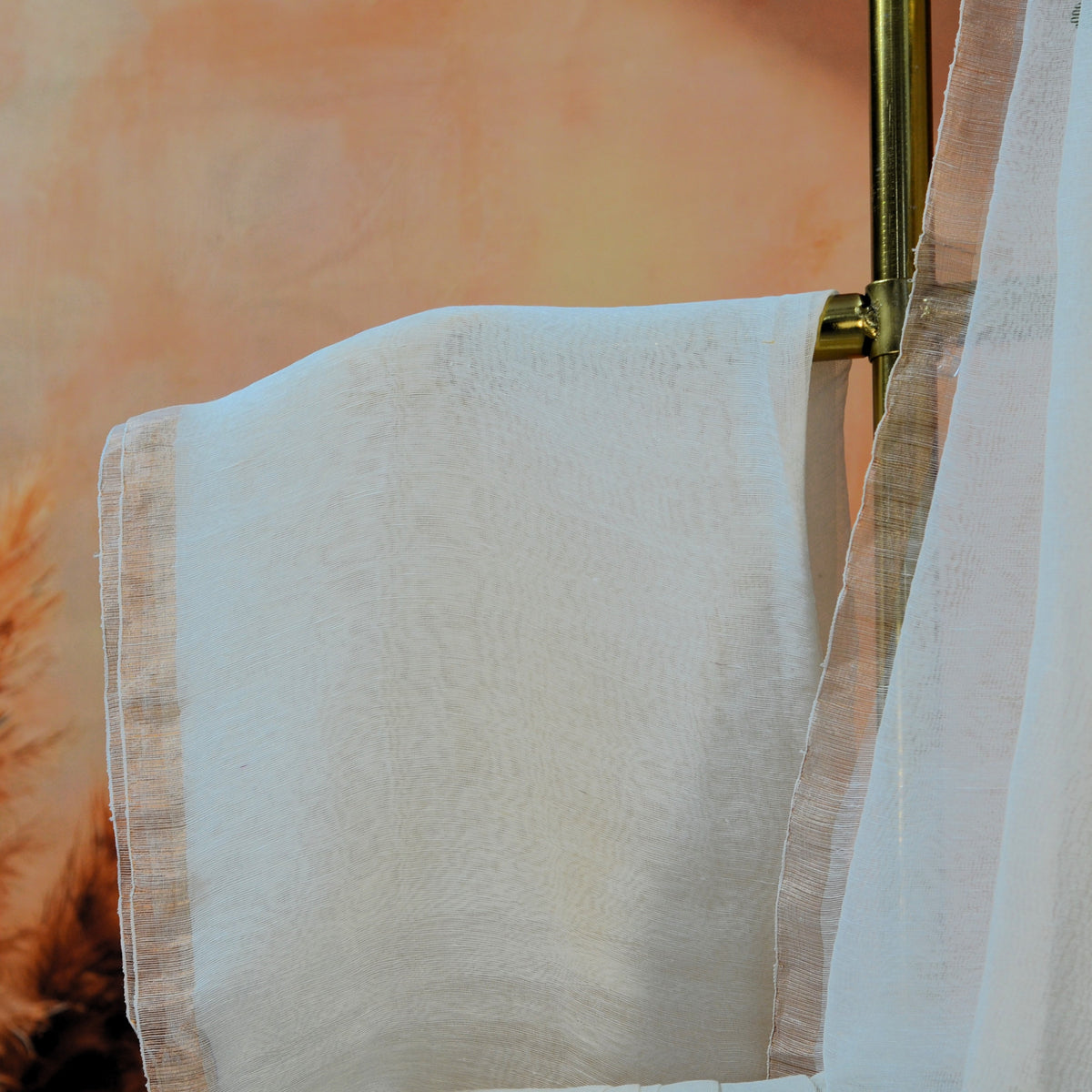 TISSUE SILK LINEN JAMDANI SAREE