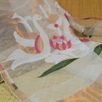 TISSUE SILK LINEN JAMDANI SAREE