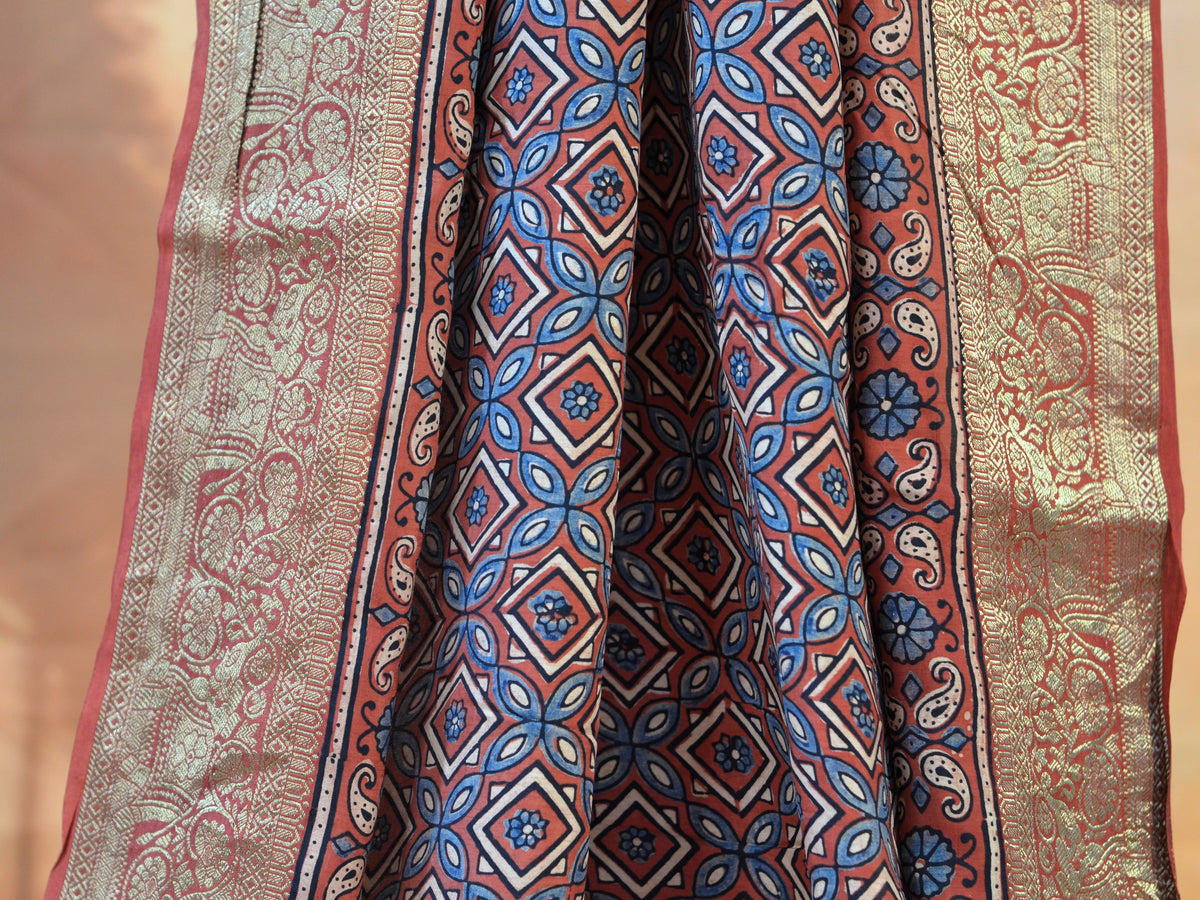 AJRAKH DOLA SILK SAREE