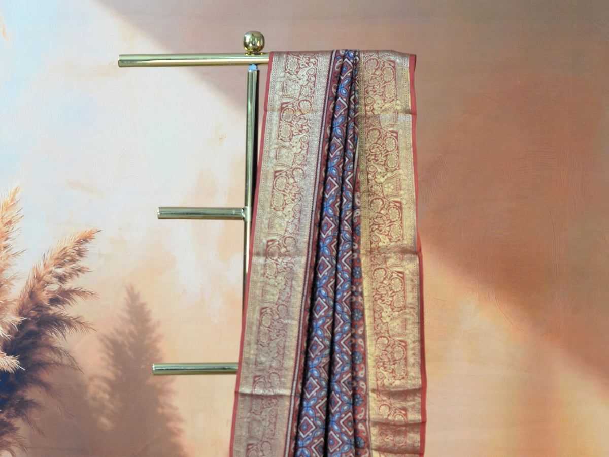 AJRAKH DOLA SILK SAREE