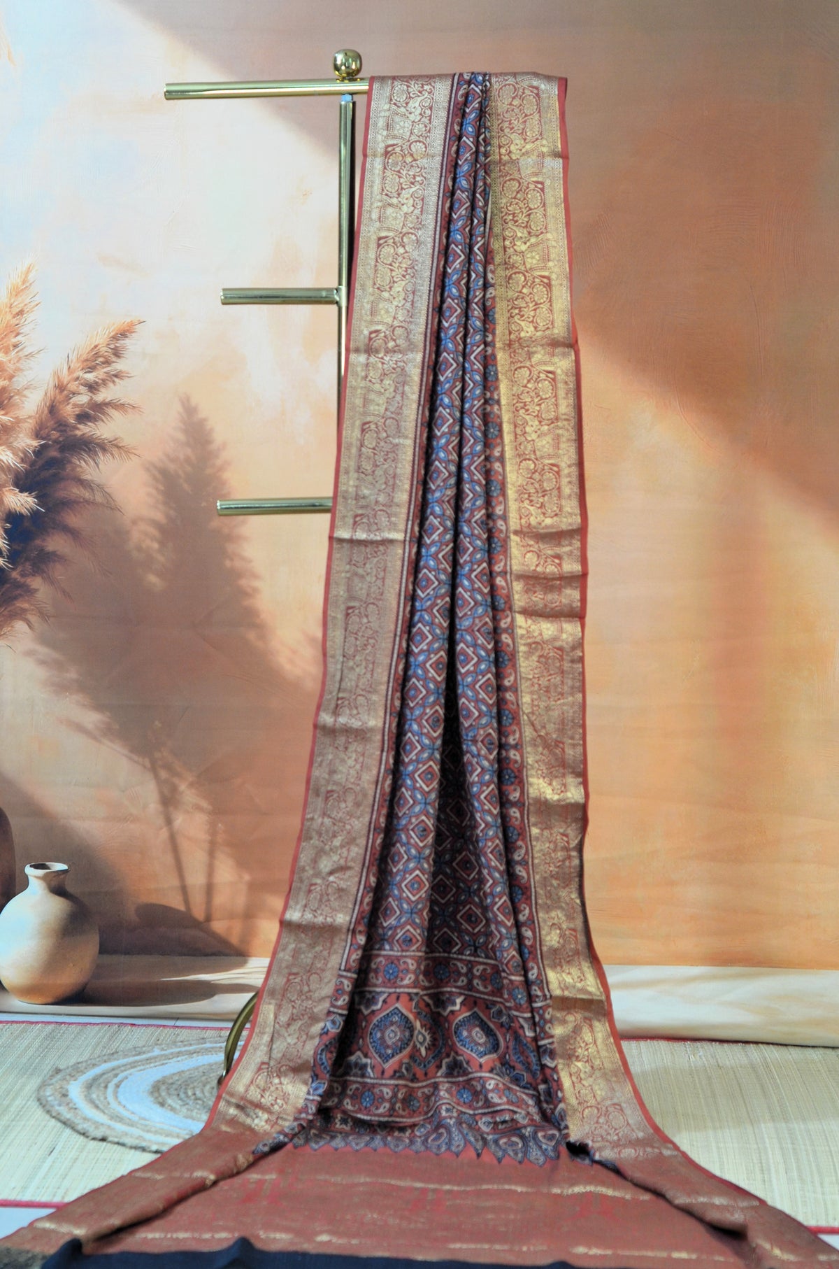AJRAKH DOLA SILK SAREE