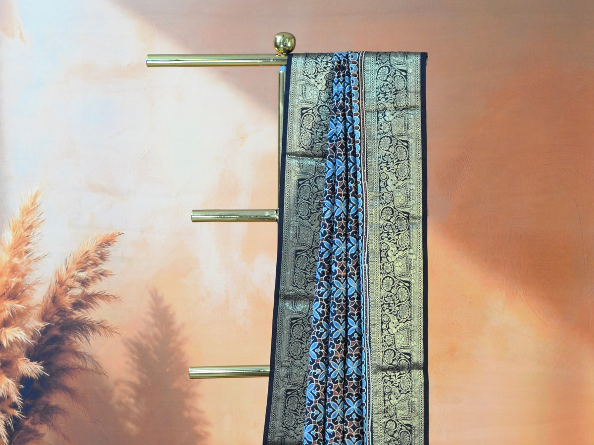 AJRAKH DOLA SILK SAREE