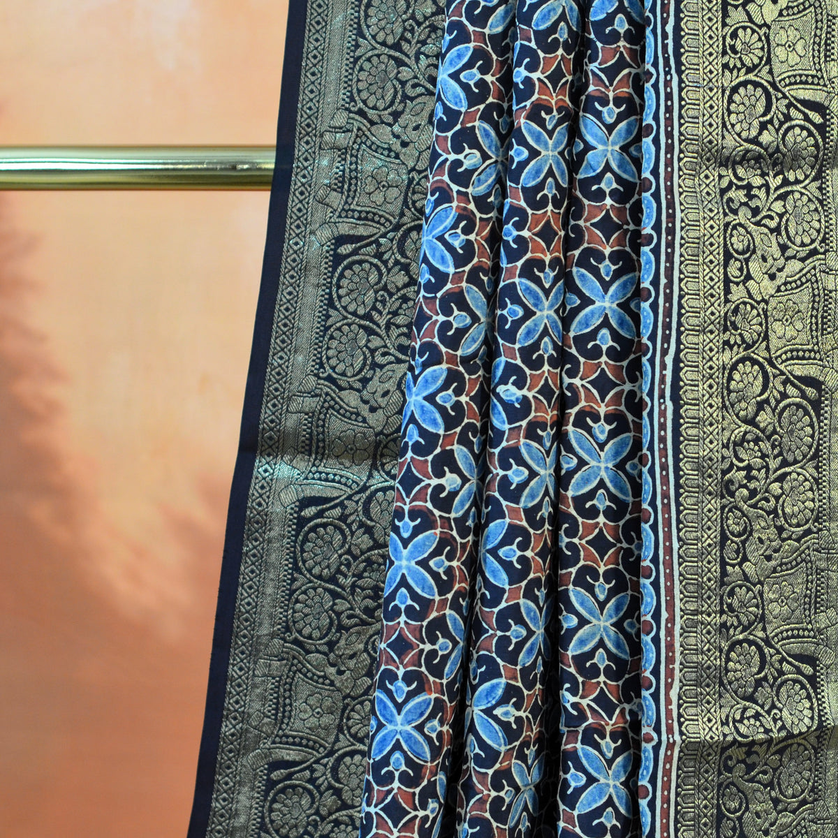 AJRAKH DOLA SILK SAREE