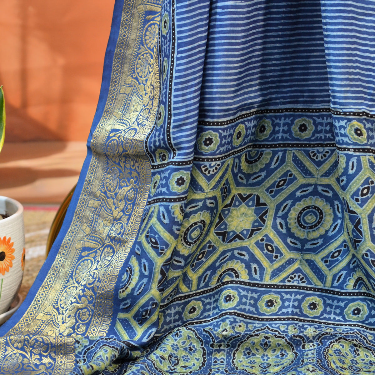AJRAKH DOLA SILK SAREE