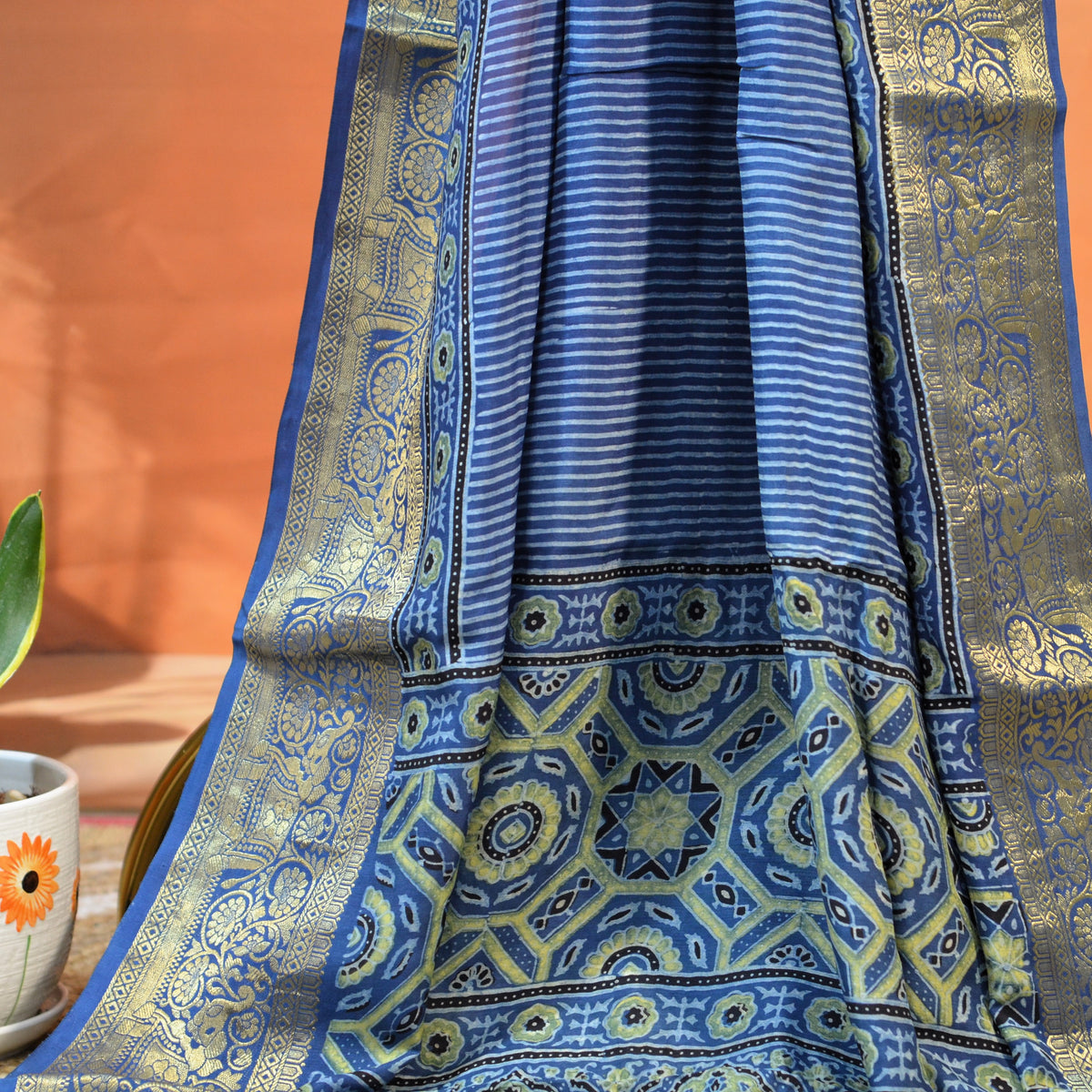 AJRAKH DOLA SILK SAREE