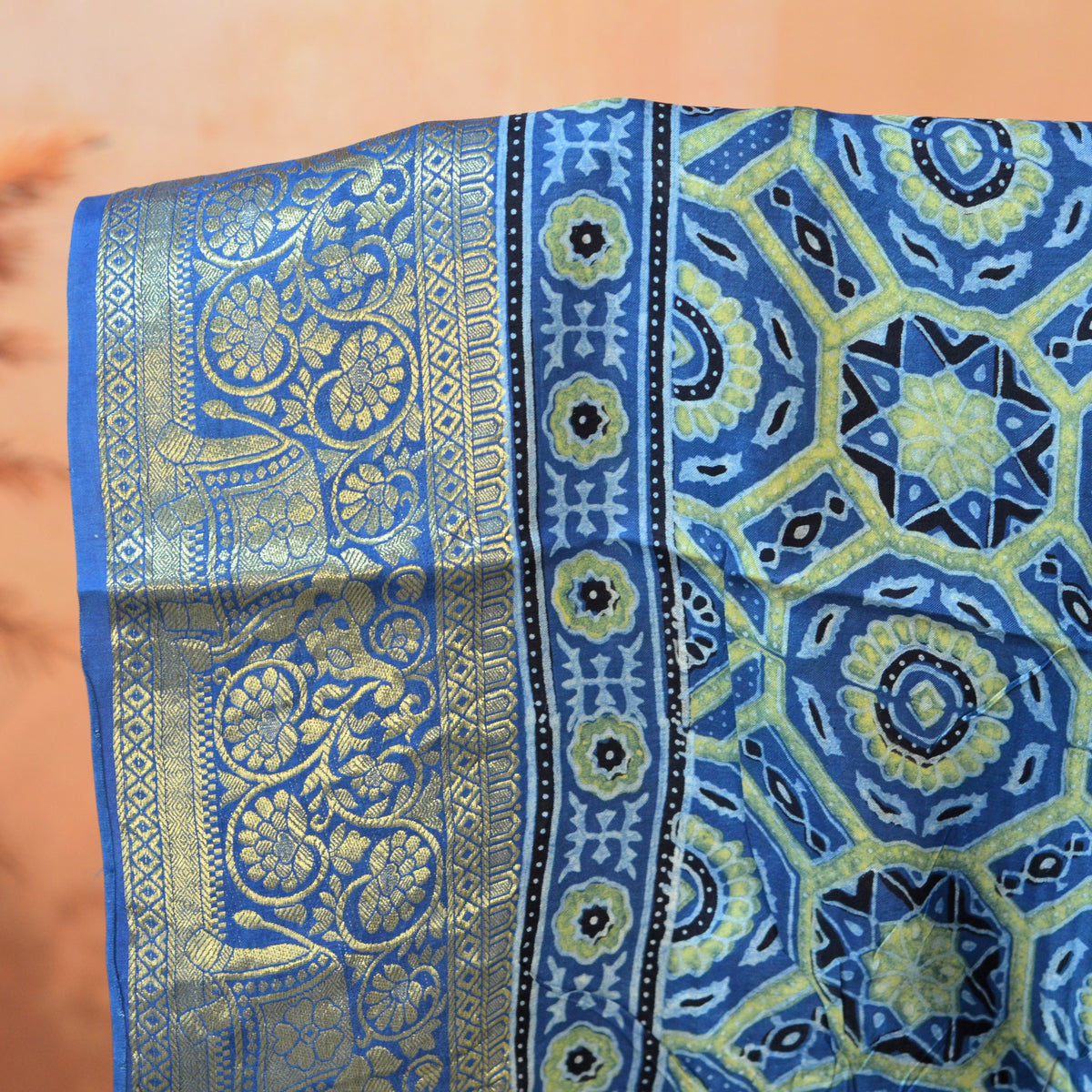 AJRAKH DOLA SILK SAREE
