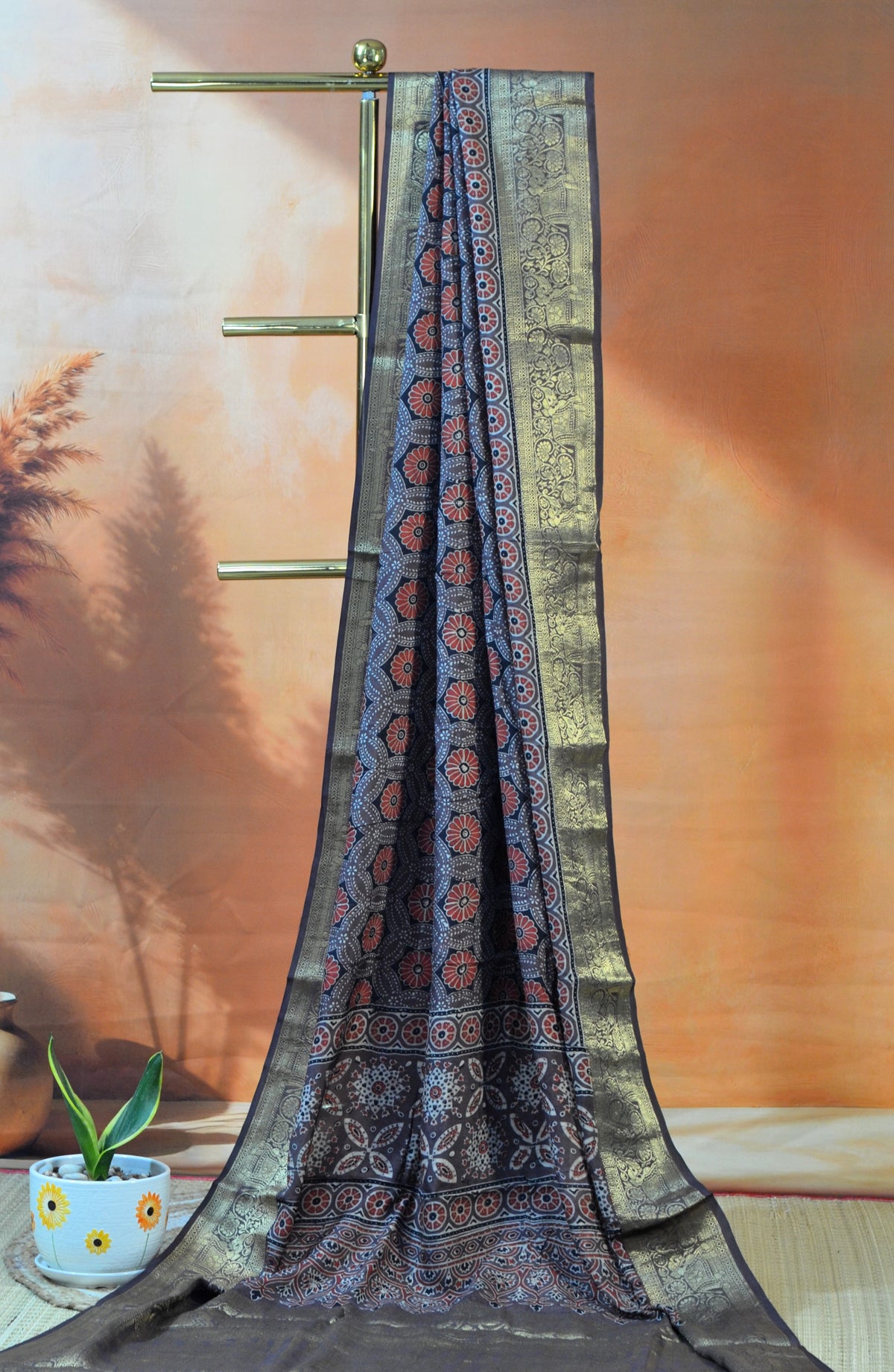 AJRAKH DOLA SILK SAREE