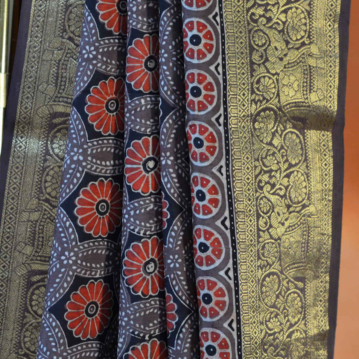 AJRAKH DOLA SILK SAREE