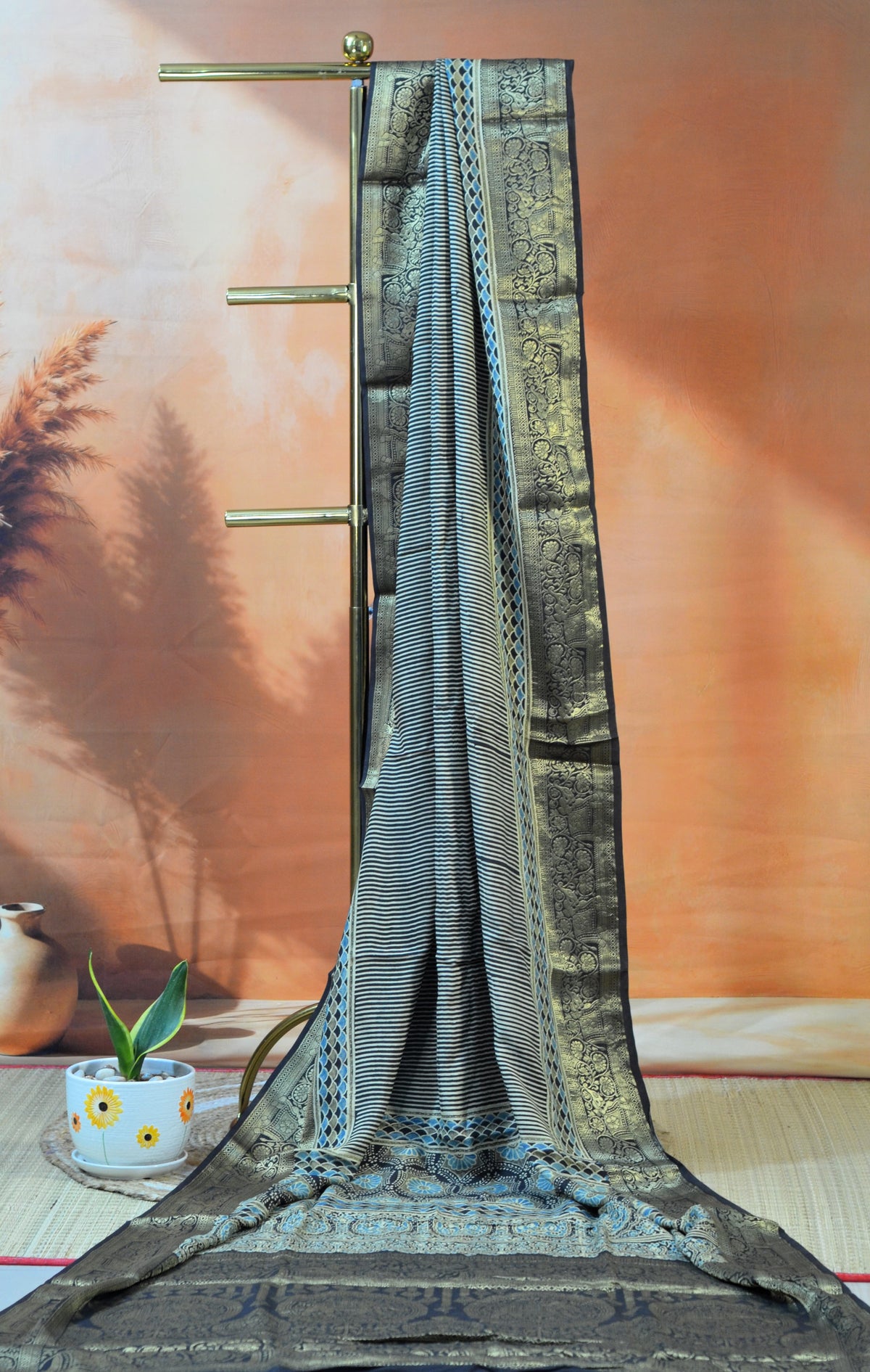 AJRAKH DOLA SILK SAREE