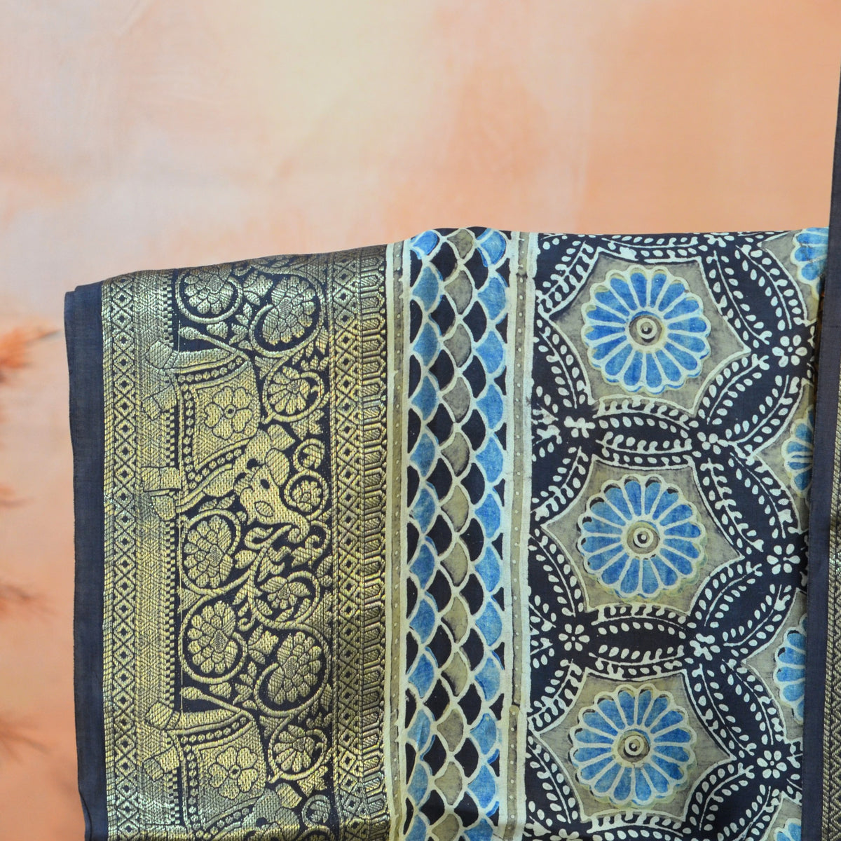AJRAKH DOLA SILK SAREE