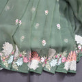TISSUE SOFT ORGANZA WITH THREAD EMBROIDERY SAREE