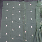 TISSUE SOFT ORGANZA WITH THREAD EMBROIDERY SAREE