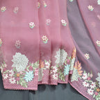 TISSUE SOFT ORGANZA WITH THREAD EMBROIDERY SAREE
