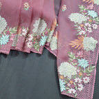 TISSUE SOFT ORGANZA WITH THREAD EMBROIDERY SAREE
