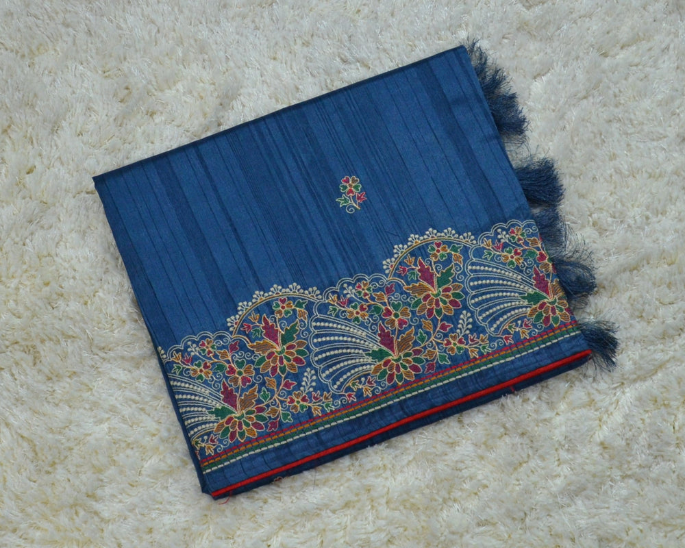 TUSSAR SAREE WITH THREAD EMBROIDERY SAREE