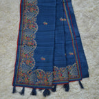 TUSSAR SAREE WITH THREAD EMBROIDERY SAREE