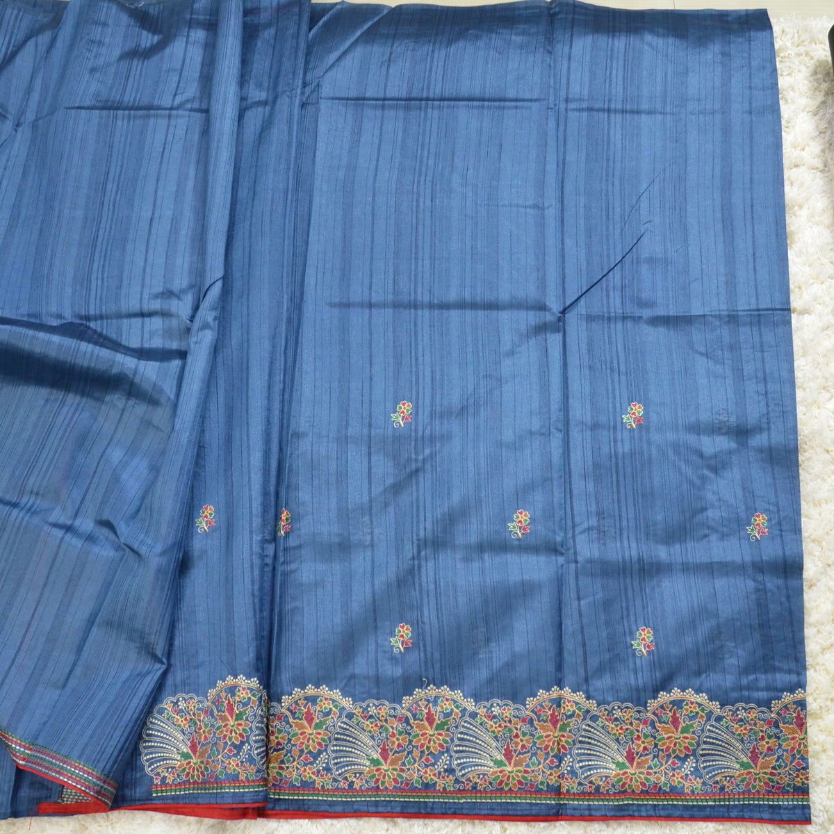 TUSSAR SAREE WITH THREAD EMBROIDERY SAREE