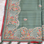 TUSSAR SAREE WITH THREAD EMBROIDERY SAREE
