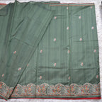 TUSSAR SAREE WITH THREAD EMBROIDERY SAREE